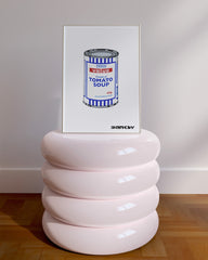 After Hover: Banksy - Museum-Poster - Dose Tomato Soup in blau