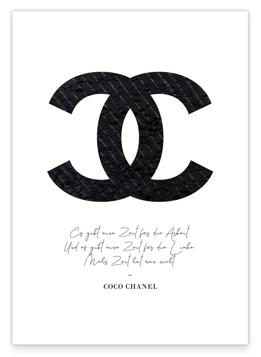Coco Chanel quote - There is a time for work and a time for life