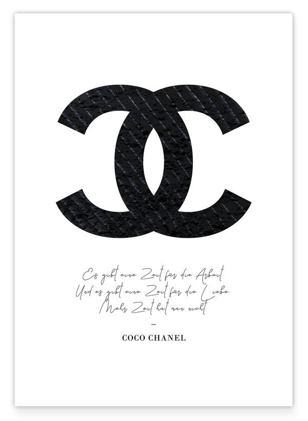 Coco Chanel quote - There is a time for work and a time for life