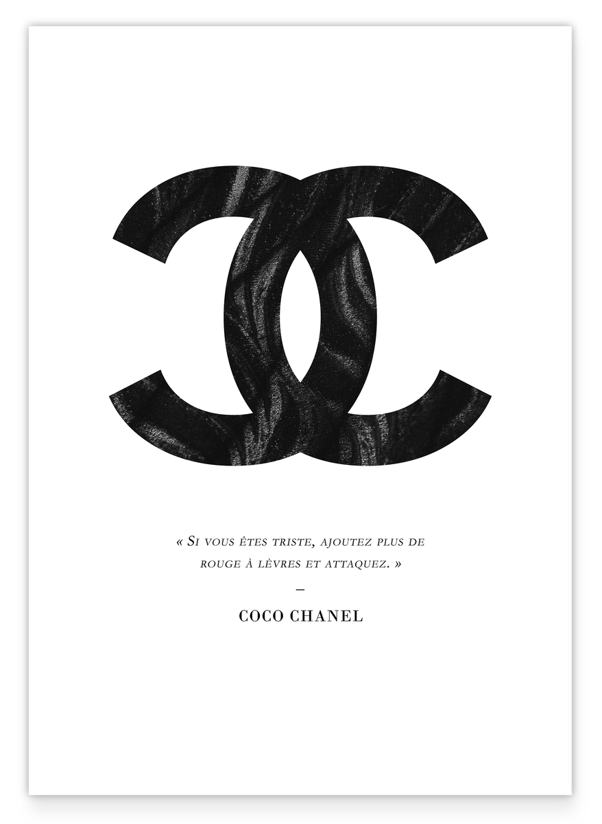 Quote by Coco Chanel - Fashion art print in black and white