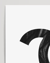 After Hover: Citation de Coco Chanel - Impression d'art de mode en noir et blanc