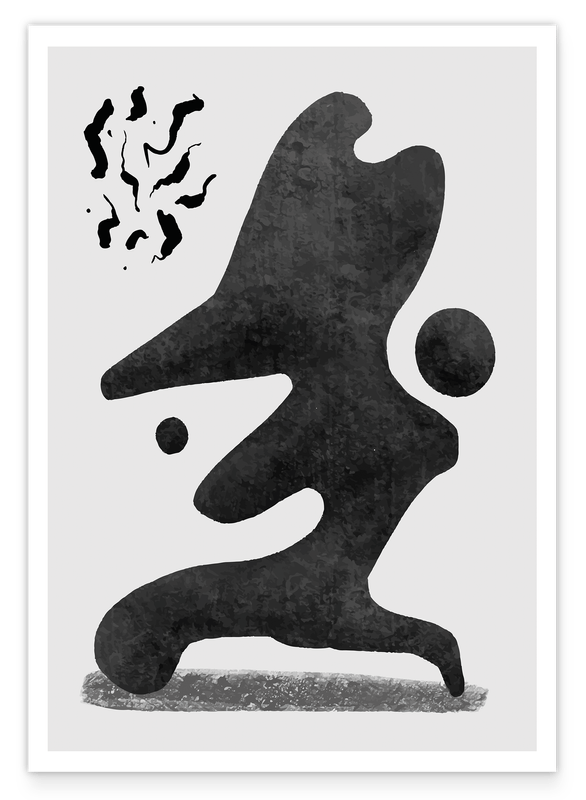 The protective wall - abstract in black and white