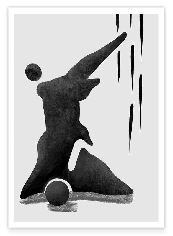 The Raincaller - Abstract in Black and White