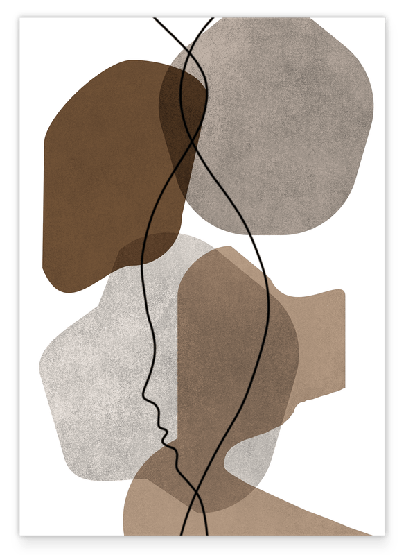 Organic shapes in natural tones