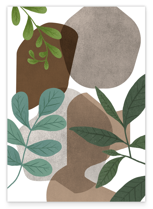 Homage to nature - Abstract shapes and leaves