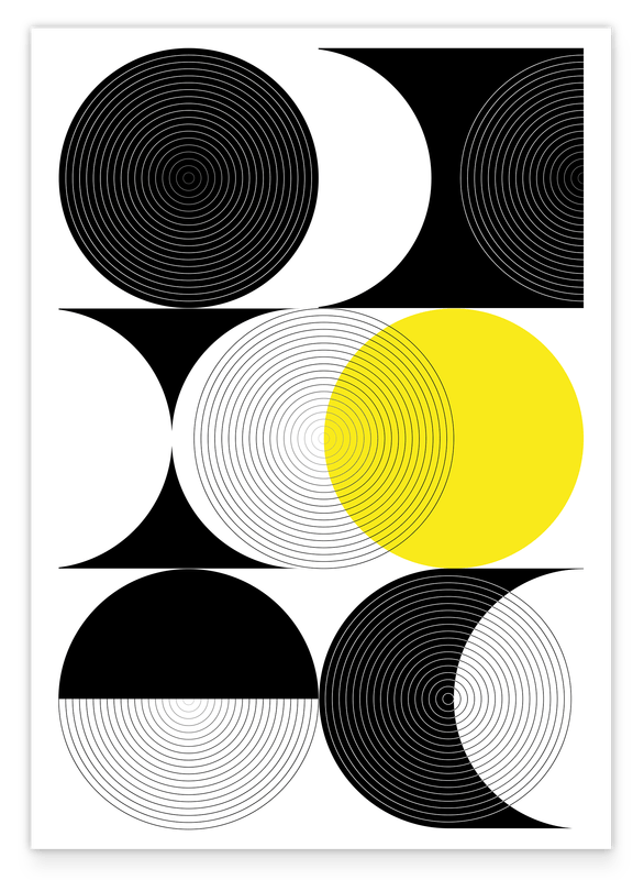 Circles in various variations - Yellow