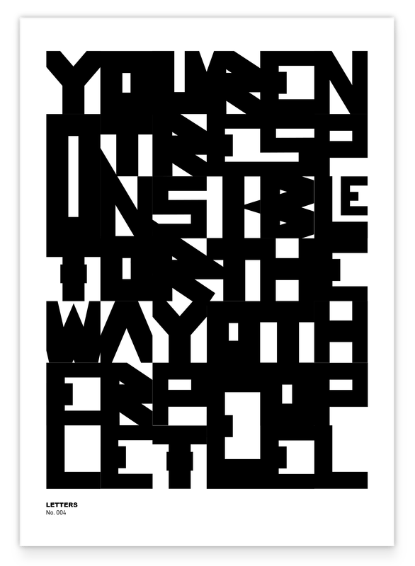 Letters No. 004 - Black