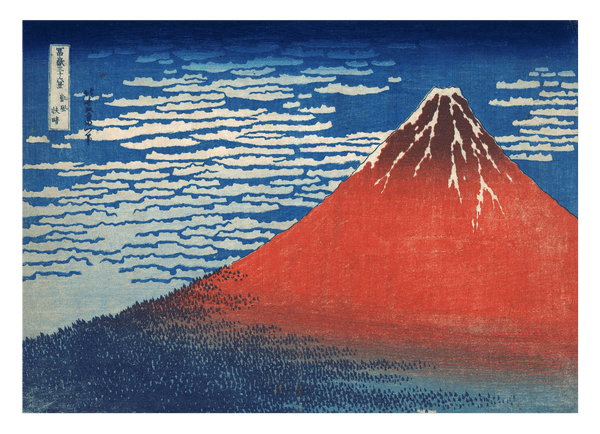 Katsushika Hokusai - Mount Fuji Südwind, klarer Himmel (Gaifū kaisei)