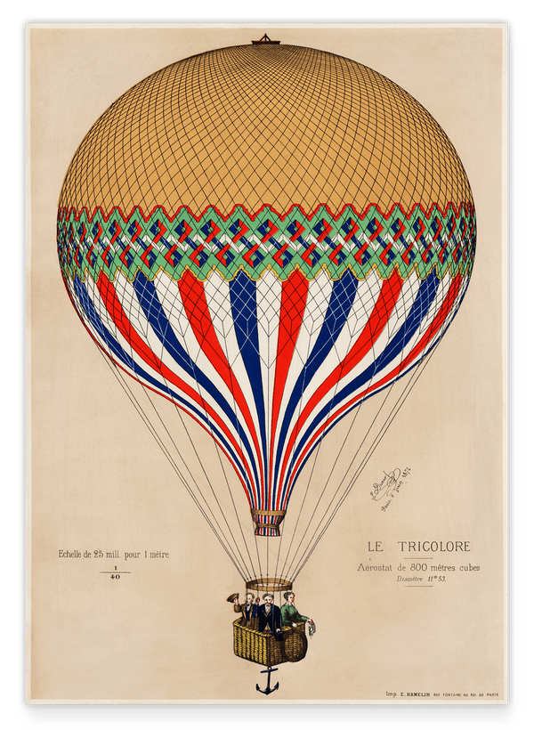 Französischer Heißluftballon "Le Tricolore"