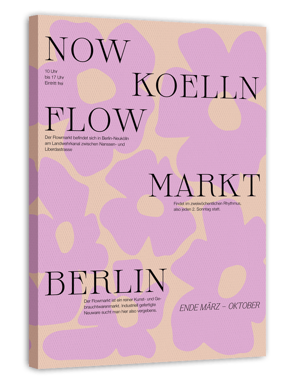 Flowmarkt in Berlin Neukölln mit Blumen-Muster