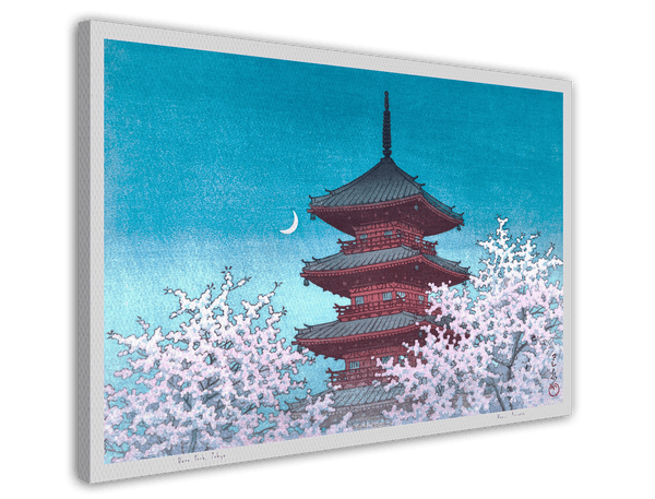 Kawase Hasui - Frühlingsabend mit Toshogu-Schrein