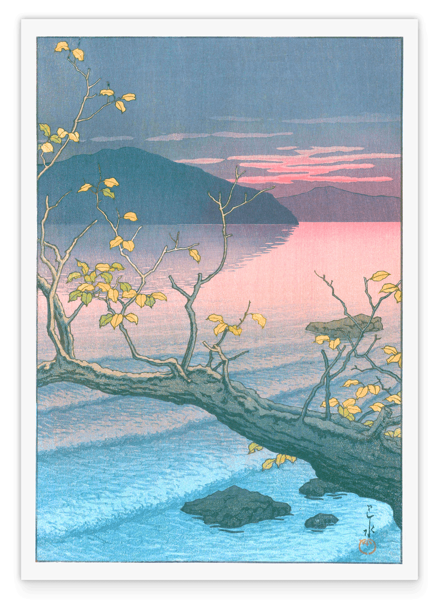 Kawase Hasui - Ufer des Towada-Sees in Aomori