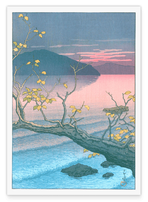 Kawase Hasui - Ufer des Towada-Sees in Aomori