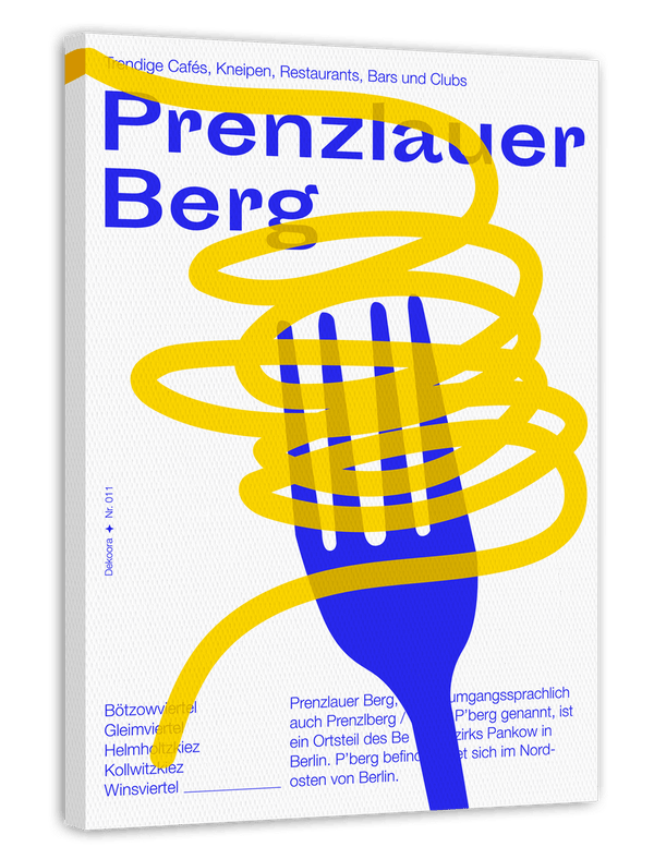 Dining in Prenzlauer Berg Berlin - Gabel in Blau