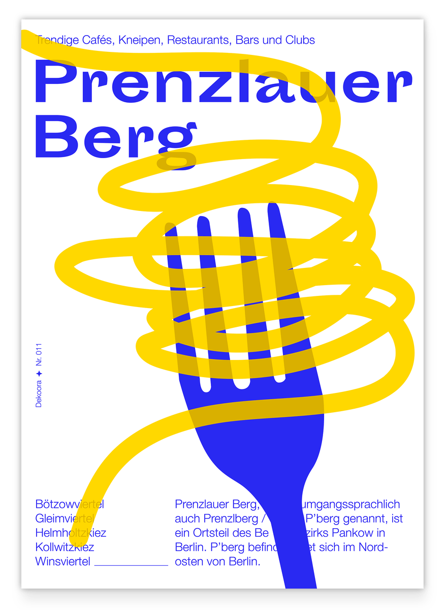 Dining in Prenzlauer Berg Berlin - Gabel in Blau