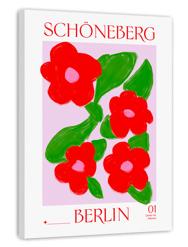 Berlin Schöneberg mit roten Blumen