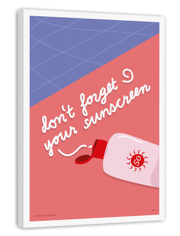 Sonnencréme Sommermotiv "Don't forget your sunscreen"