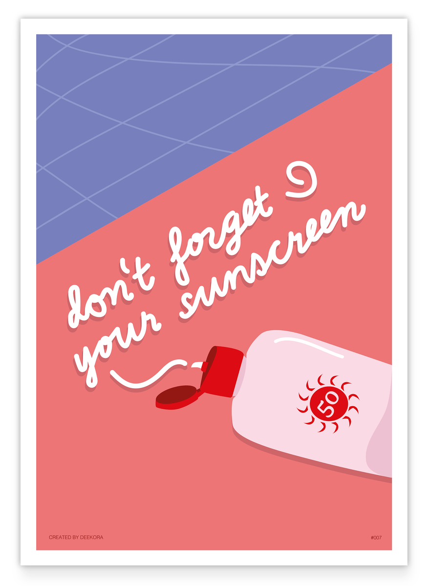 Sonnencréme Sommermotiv 