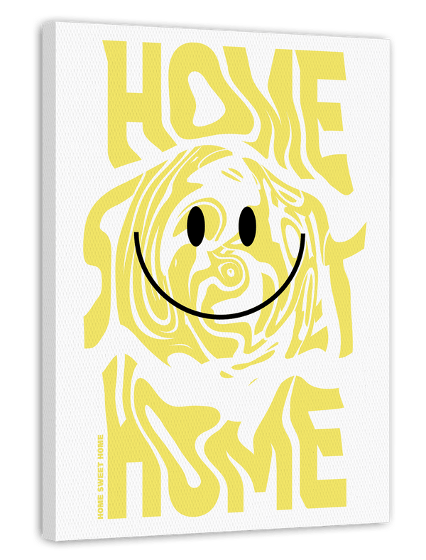 Home Sweet Home mit Smiley im Y2K Stil