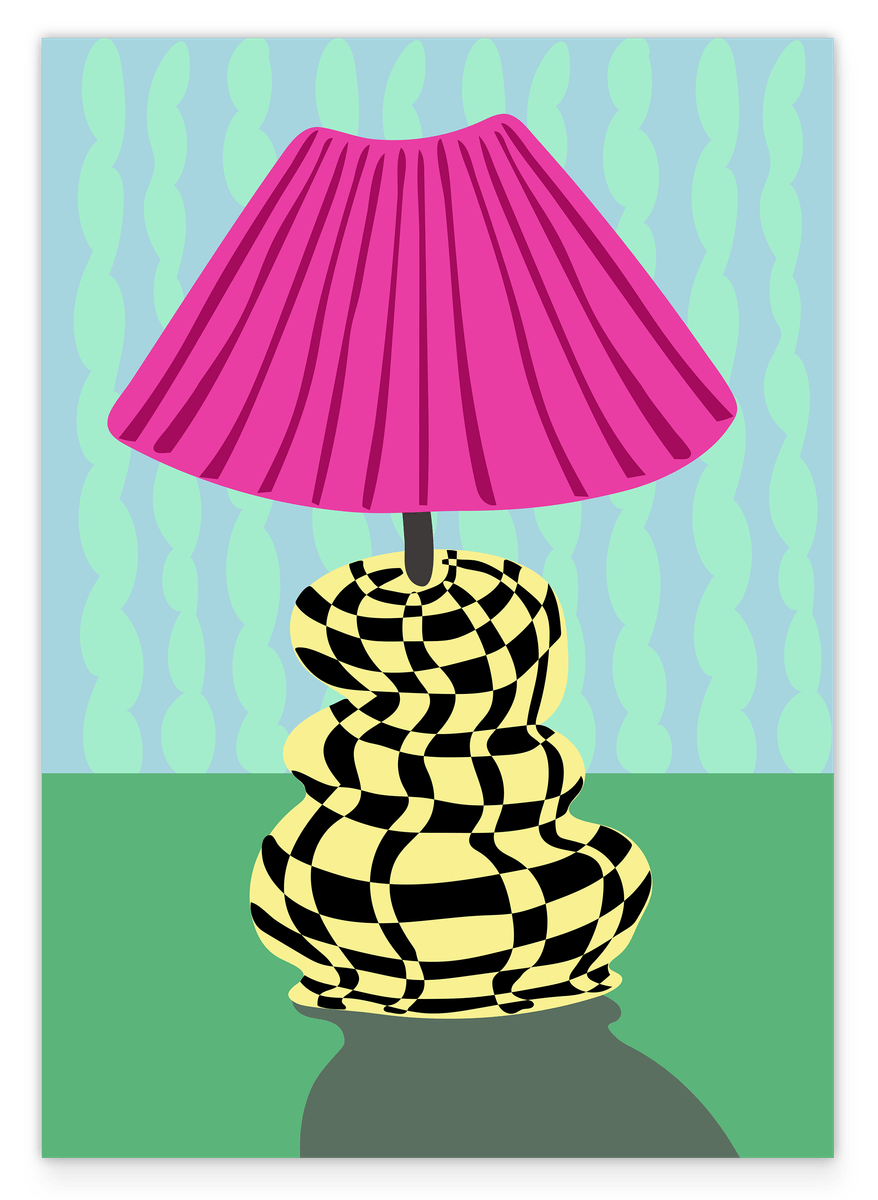 Vase abstraite avec abat-jour