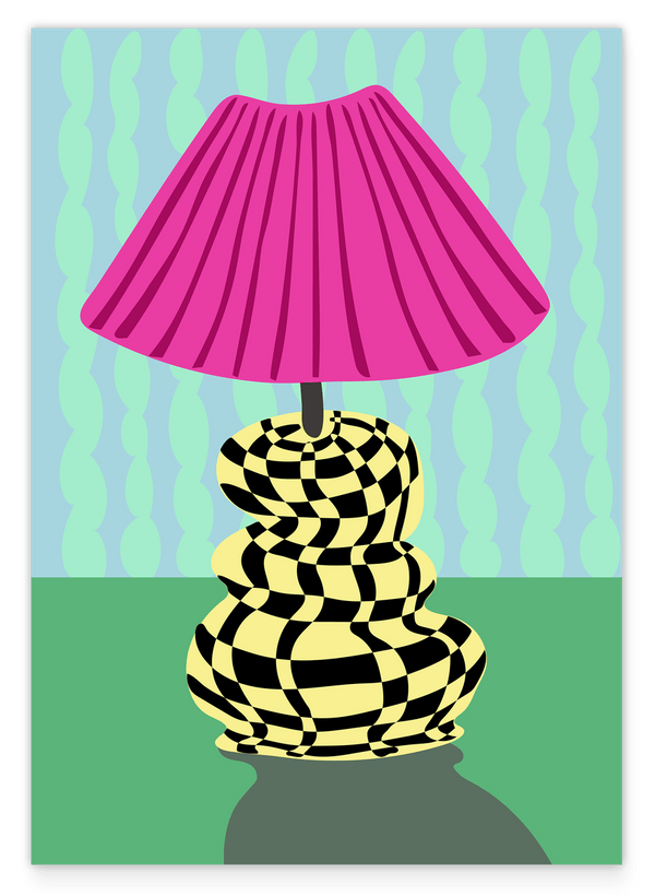 Abstract vase with lampshade