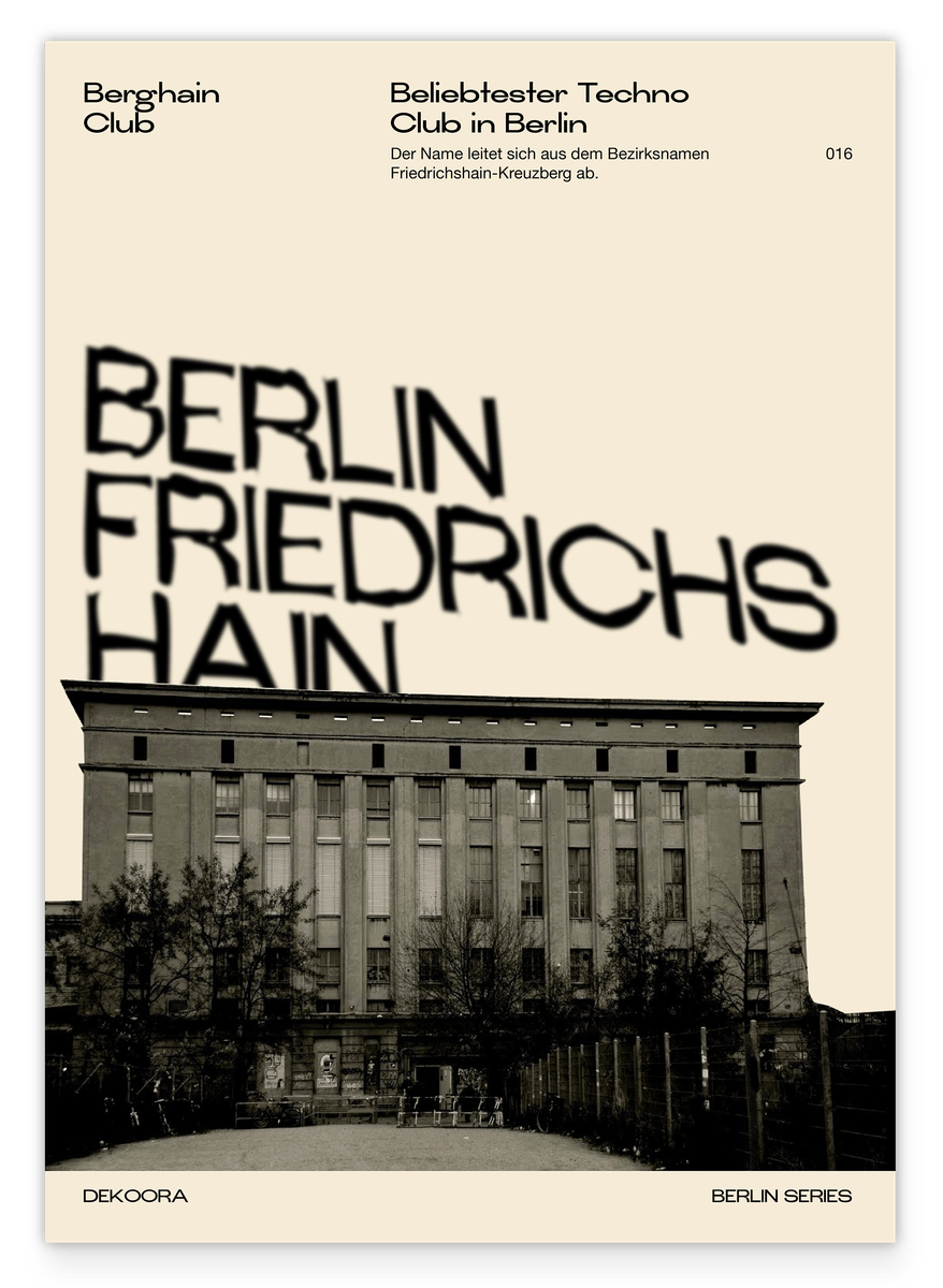 Berlin Friedrichshain inspiriert vom Club Berghain