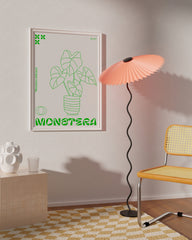 After Hover: Monstera Deliciosa im Line Art Stil