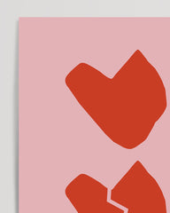 After Hover: More love - hearts on a pink background