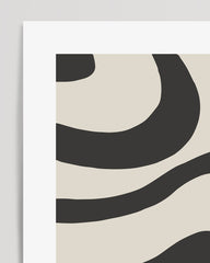 After Hover: Modern Swirl in black and white