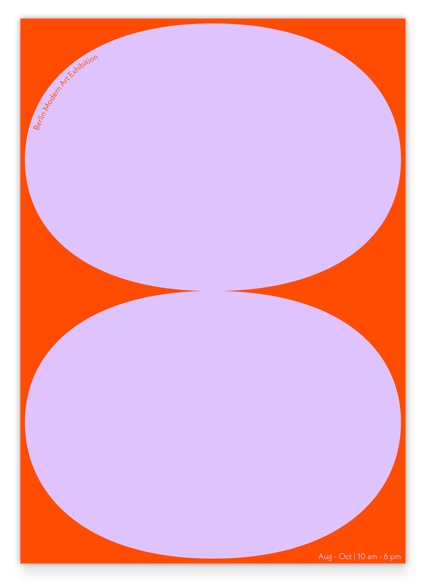 Abstrakte Bögen in Orange - Berlin Modern Art