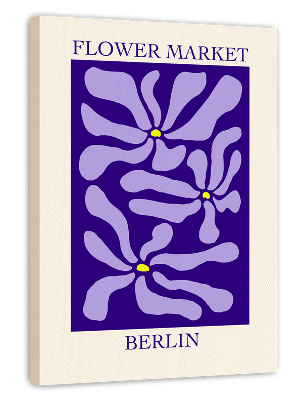 Berlin Flower Market - Blumen-Muster in Violett