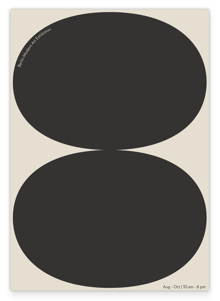 Abstrakte Formen in Schwarz - Bauhaus inspiriert