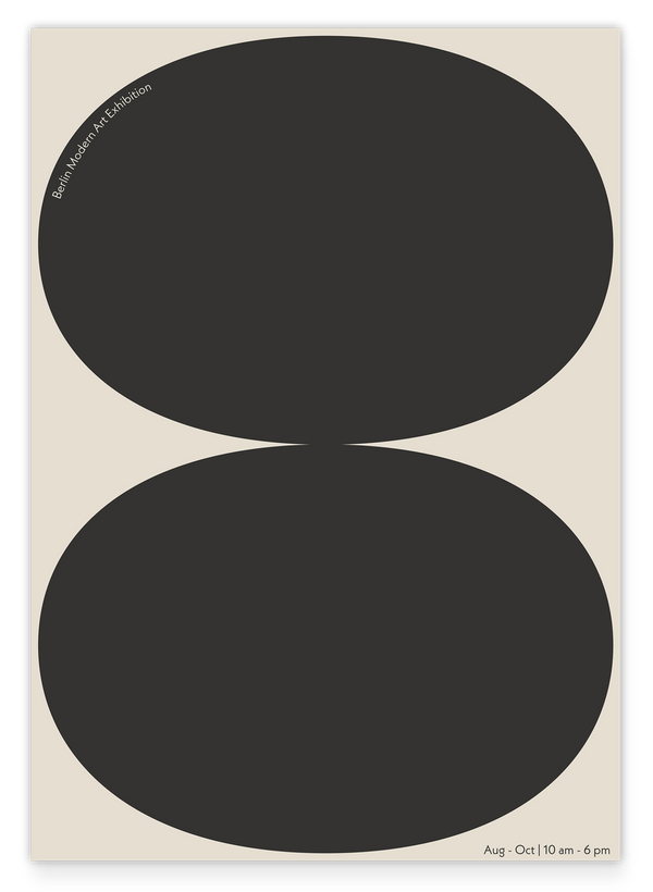 Abstrakte Formen in Schwarz - Bauhaus inspiriert