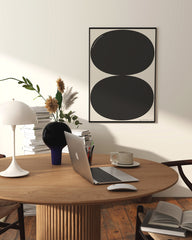 After Hover: Abstrakte Formen in Schwarz - Bauhaus inspiriert