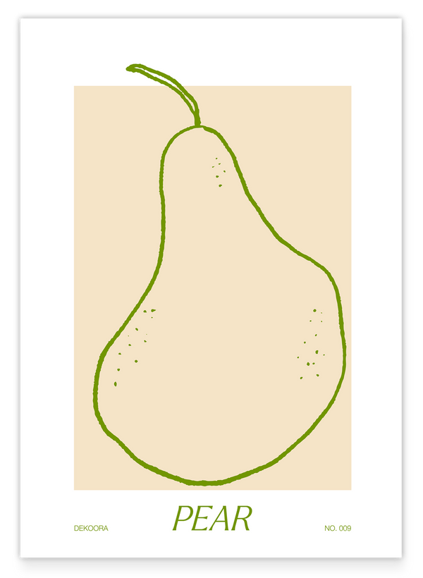 Minimalistische Birne im Line Art Stil