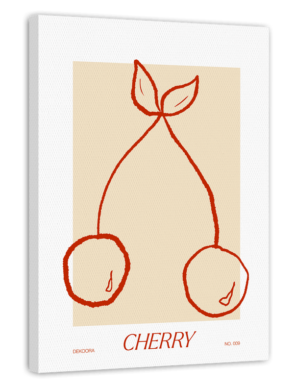 Kirsche im Line Art Stil