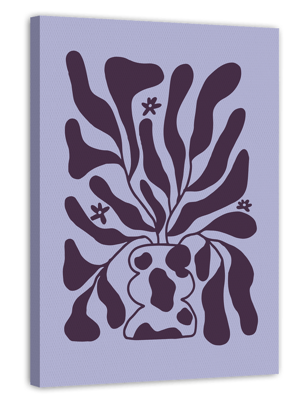 Boho Blumen Muster in Violett