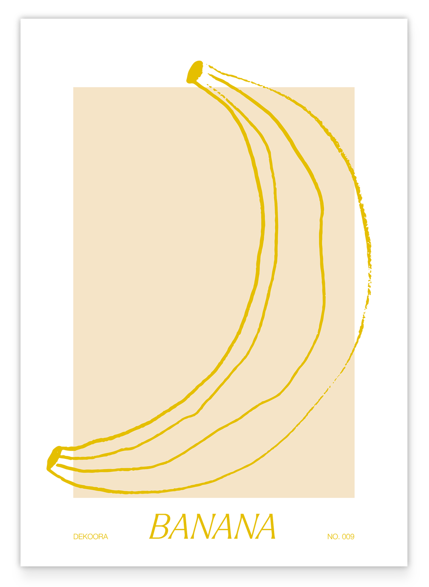 Banane im Line Art Look