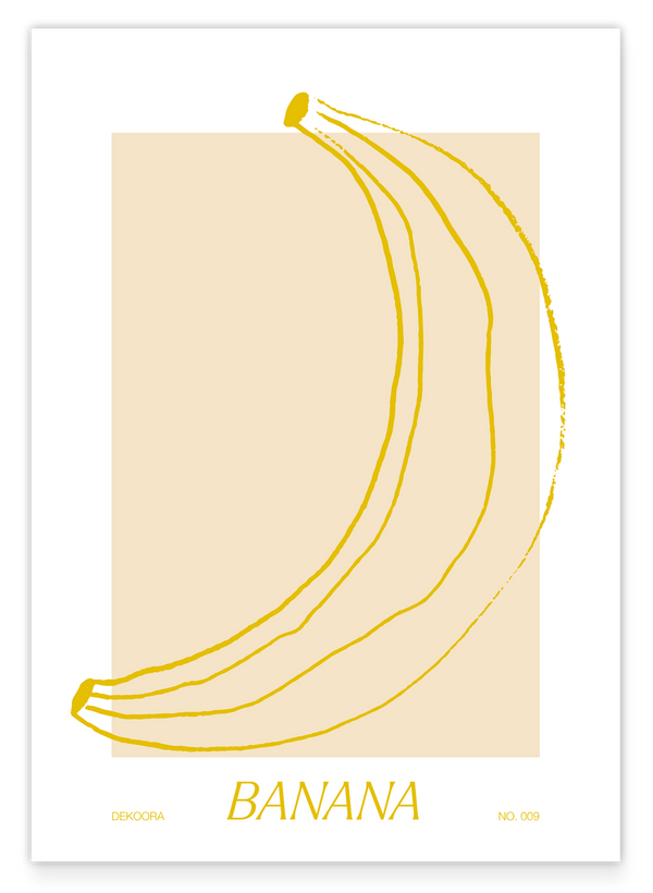 Banane im Line Art Look