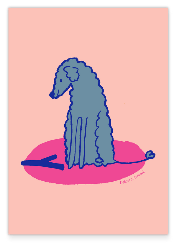 Pudel-Liebe - Hund mit Stock