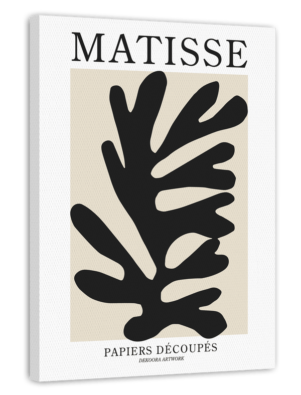 Schwarze Koralle mit weißem Rand - Matisse inspiriert