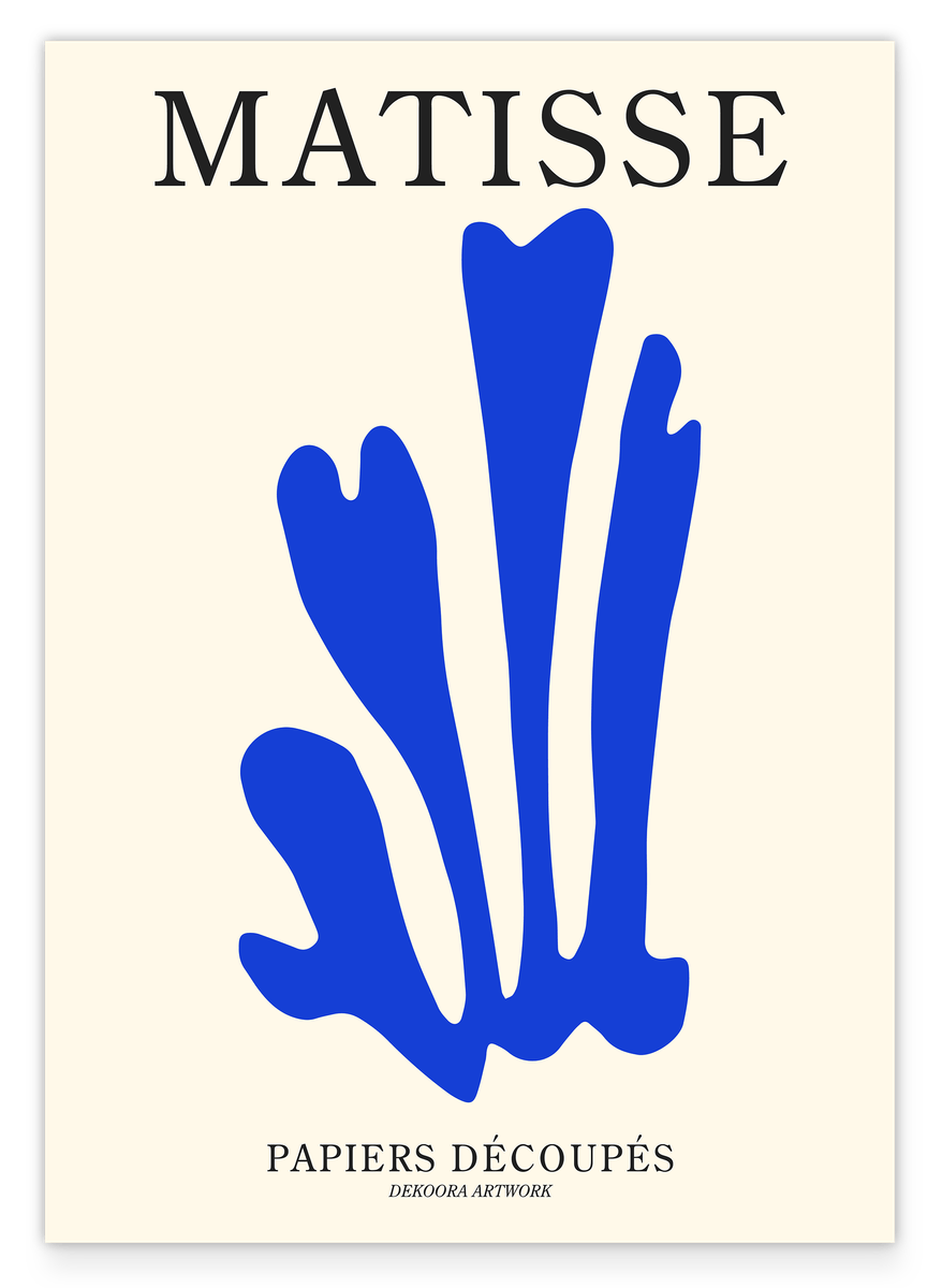 Papiers Découpiérs - Blaue Koralle von Matisse inspiriert