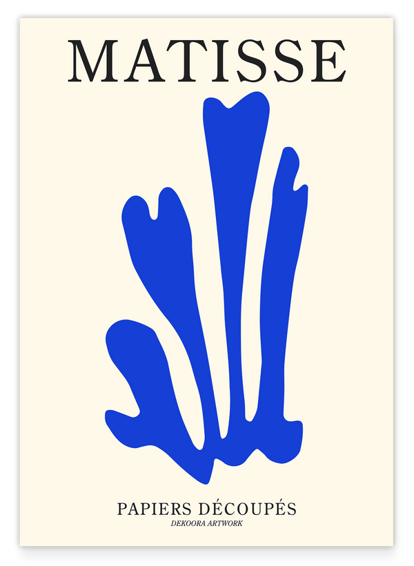 Papiers Découpiérs - Blaue Koralle von Matisse inspiriert