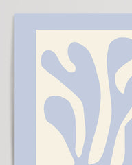 After Hover: Abstract leaf in light blue - Matisse inspired