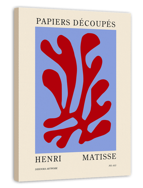 Abstraktes Blatt in Rot - nach Henri Matisse