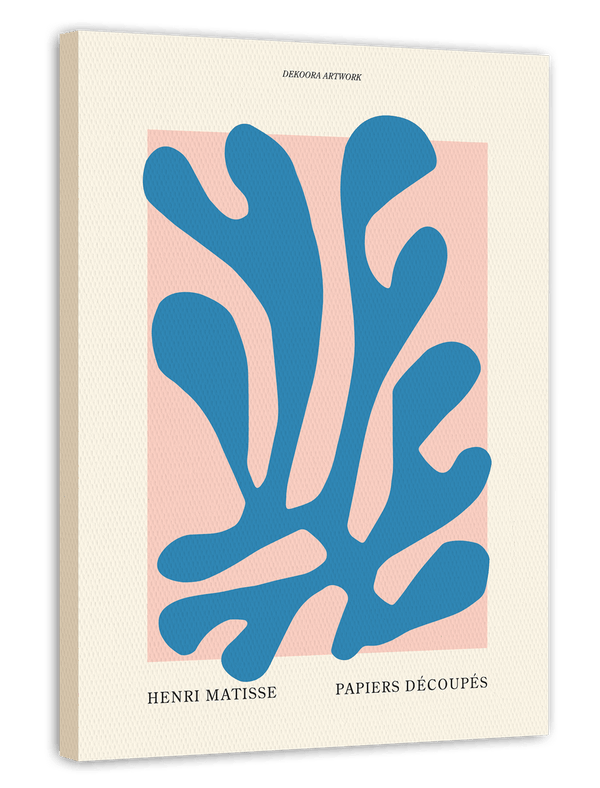 Abstraktes Blatt in Petrol - Matisse inspiriert