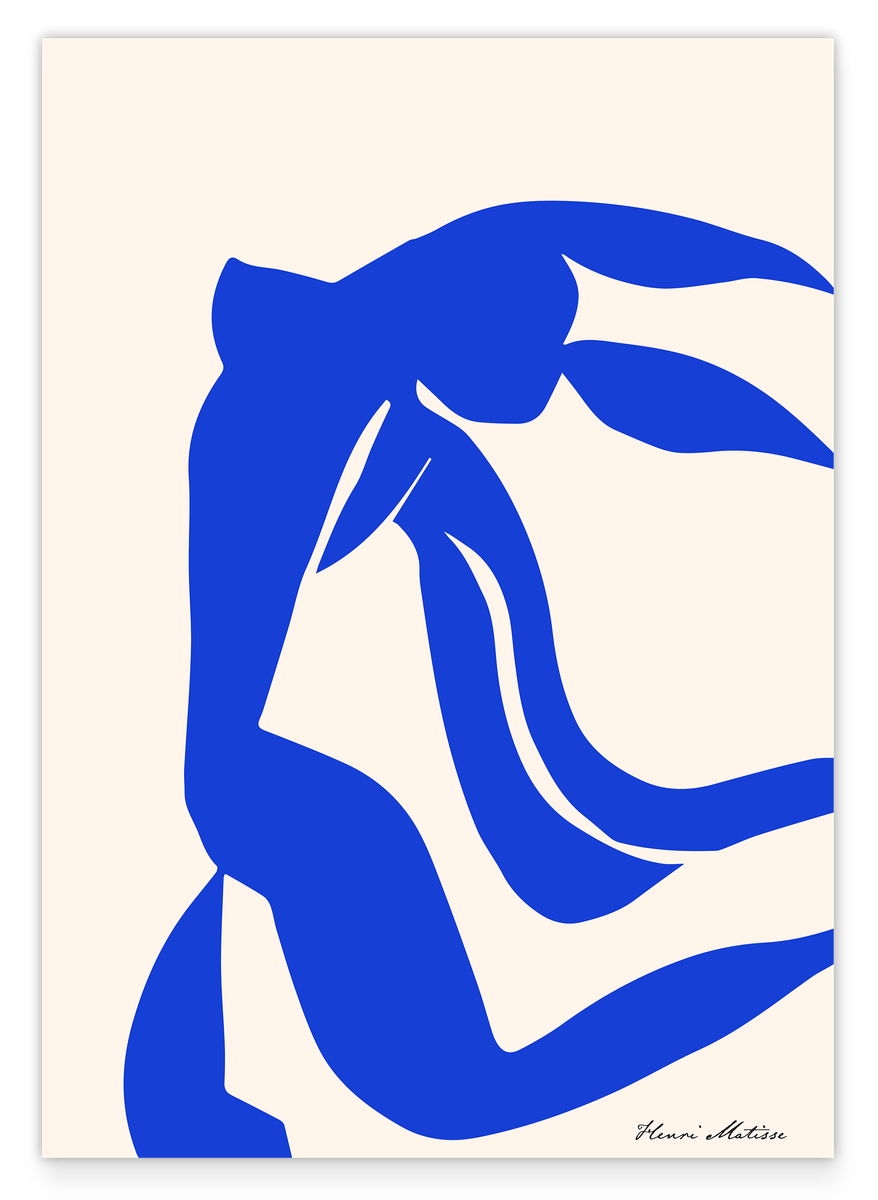 Tanzende Frau in Blau - Matisse modern interpretiert
