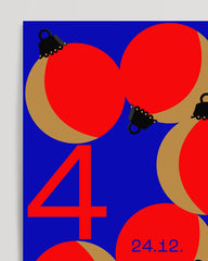 After Hover: Christmas baubles - Christmas Party in blue and red
