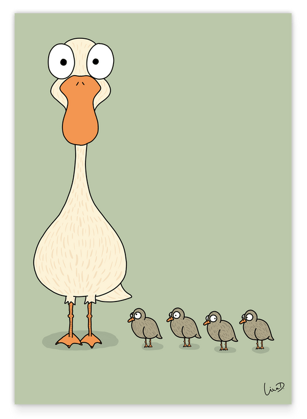Gänsemarsch - Süße Tier-Illustration für Kinder