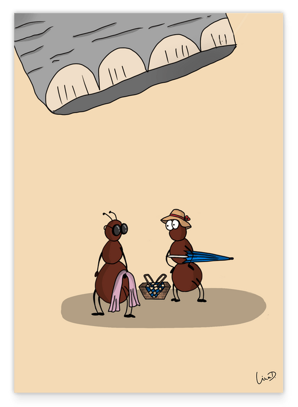 Strandtag - Lustige Tier-Illustration mit Ameisen